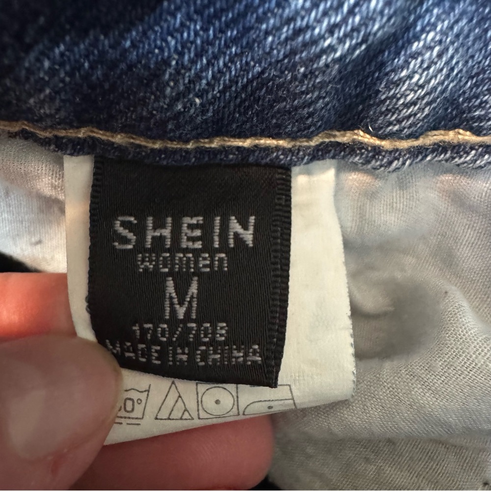 SHEIN High Rise Baggy Relaxed Straight Leg Blue Jeans. Women’s Medium (28x32) - Picture 3 of 11